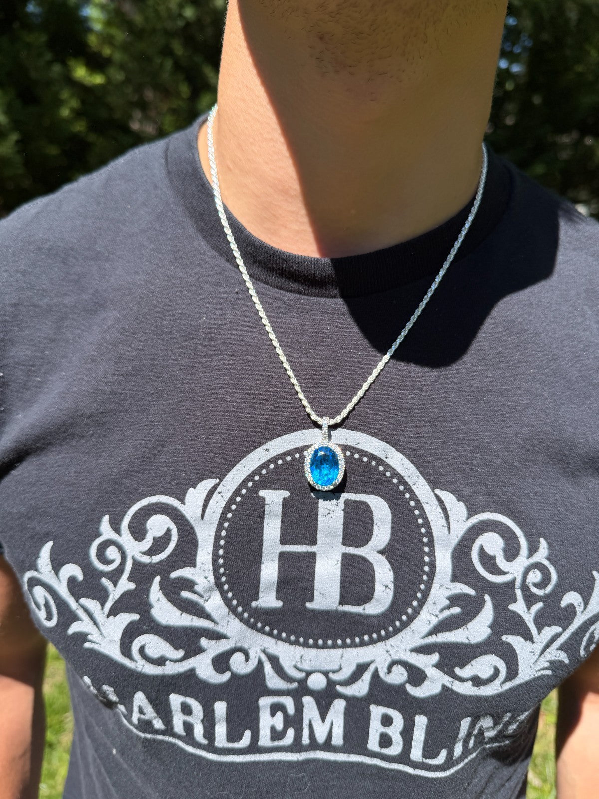 Moissanite Royalty Ocean Freeze Pendant | 925 Silver