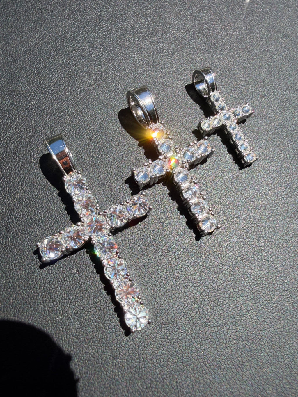Moissanite Upside Down Setting Tennis Cross | 925 Silver