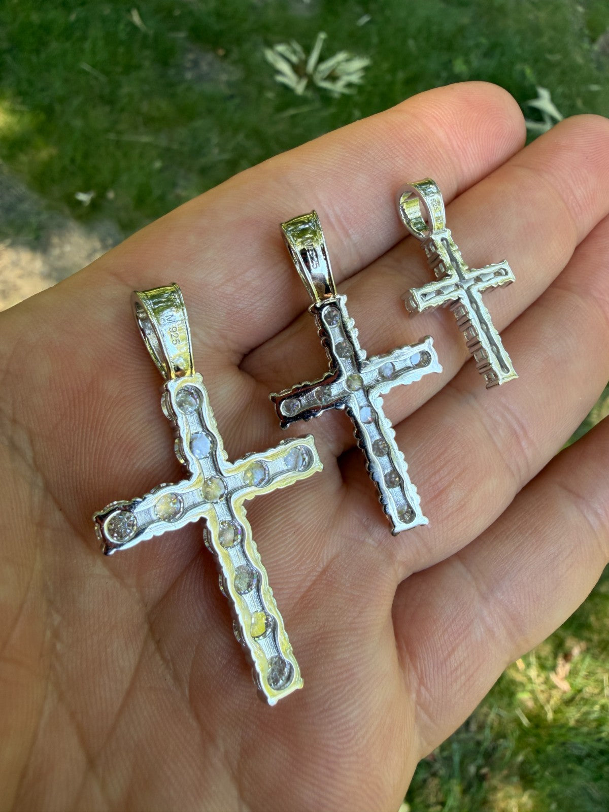 Moissanite Upside Down Setting Tennis Cross | 925 Silver