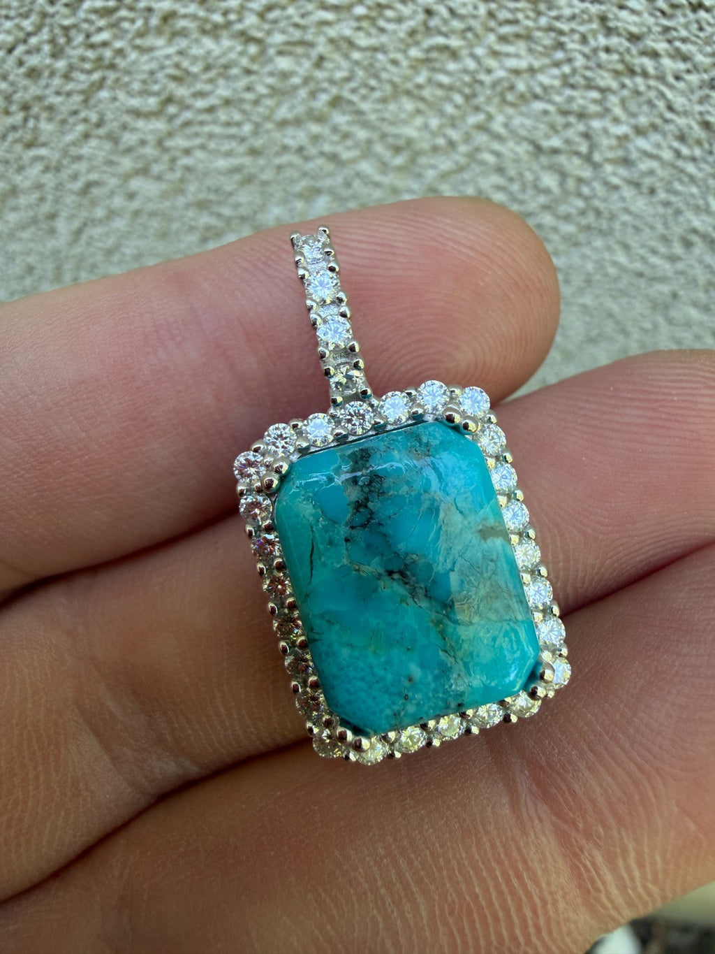 Moissanite Royalty Ocean Freeze Pendant | 925 Silver