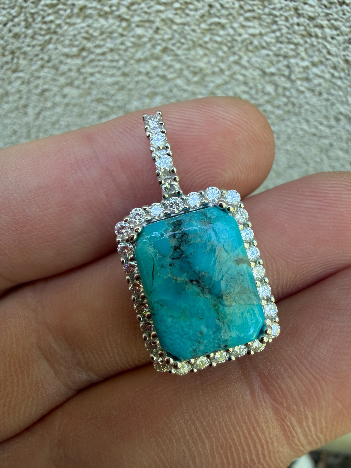 Moissanite Royalty Ocean Freeze Pendant | 925 Silver