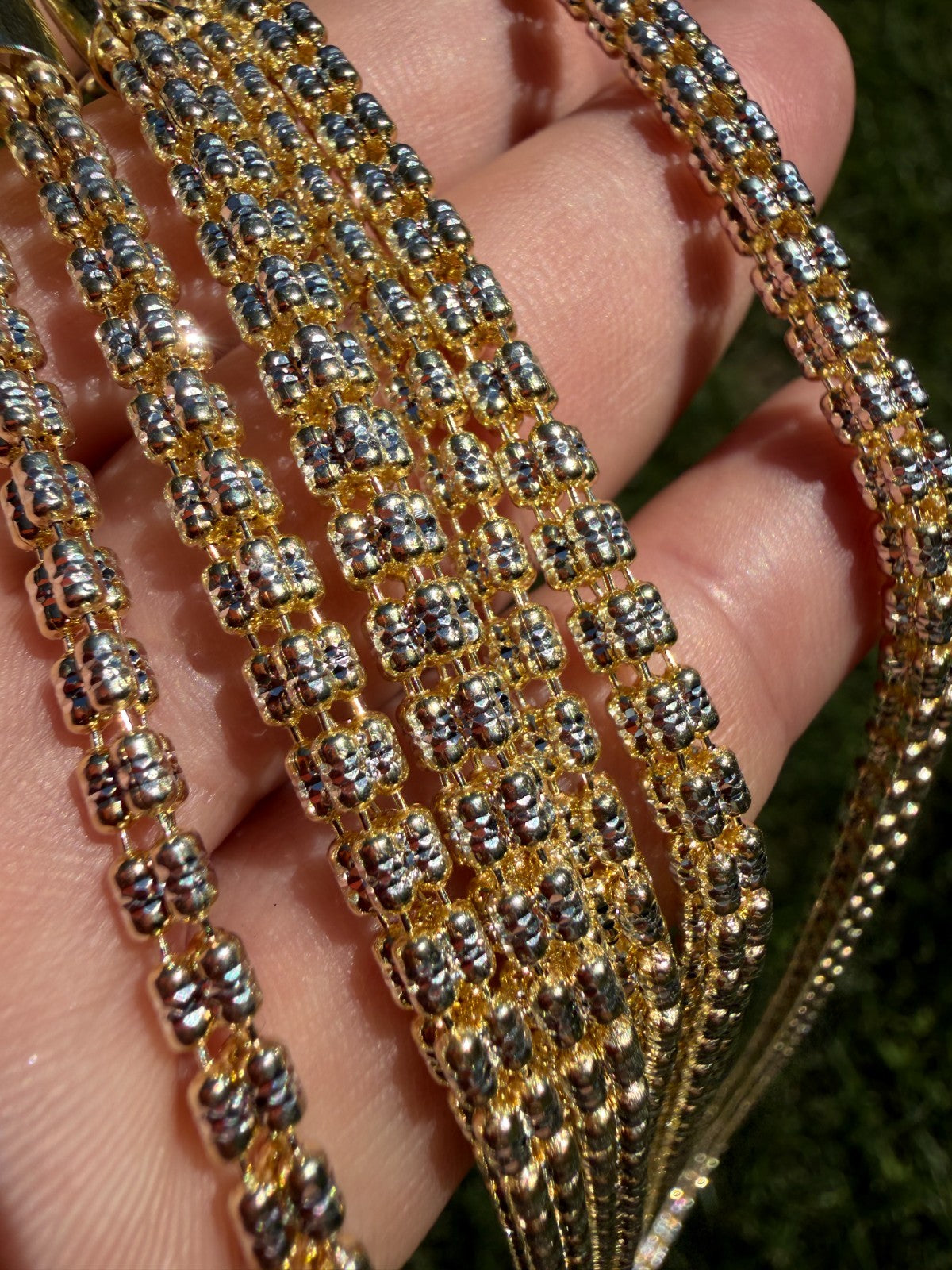 Ice Link Chain Necklace | 14k Gold Vermeil 925 Sterling Silver