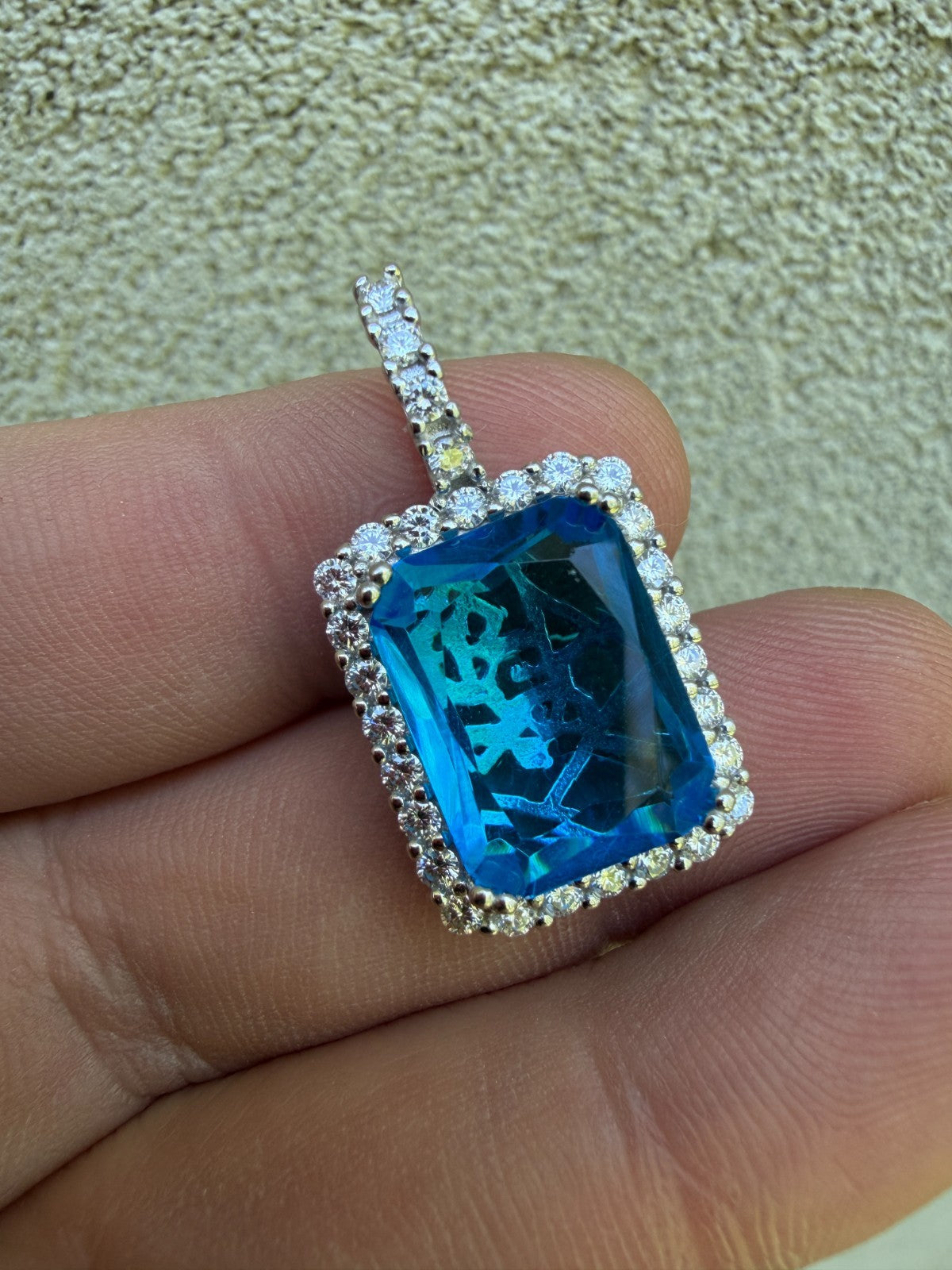 Moissanite Royalty Ocean Freeze Pendant | 925 Silver