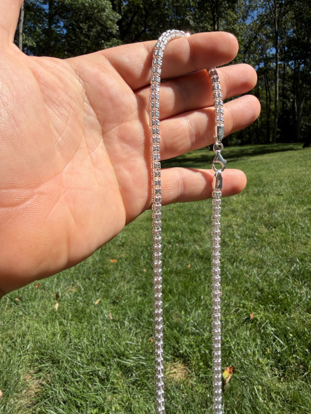 Ice Link Chain Necklace | 925 Sterling Silver