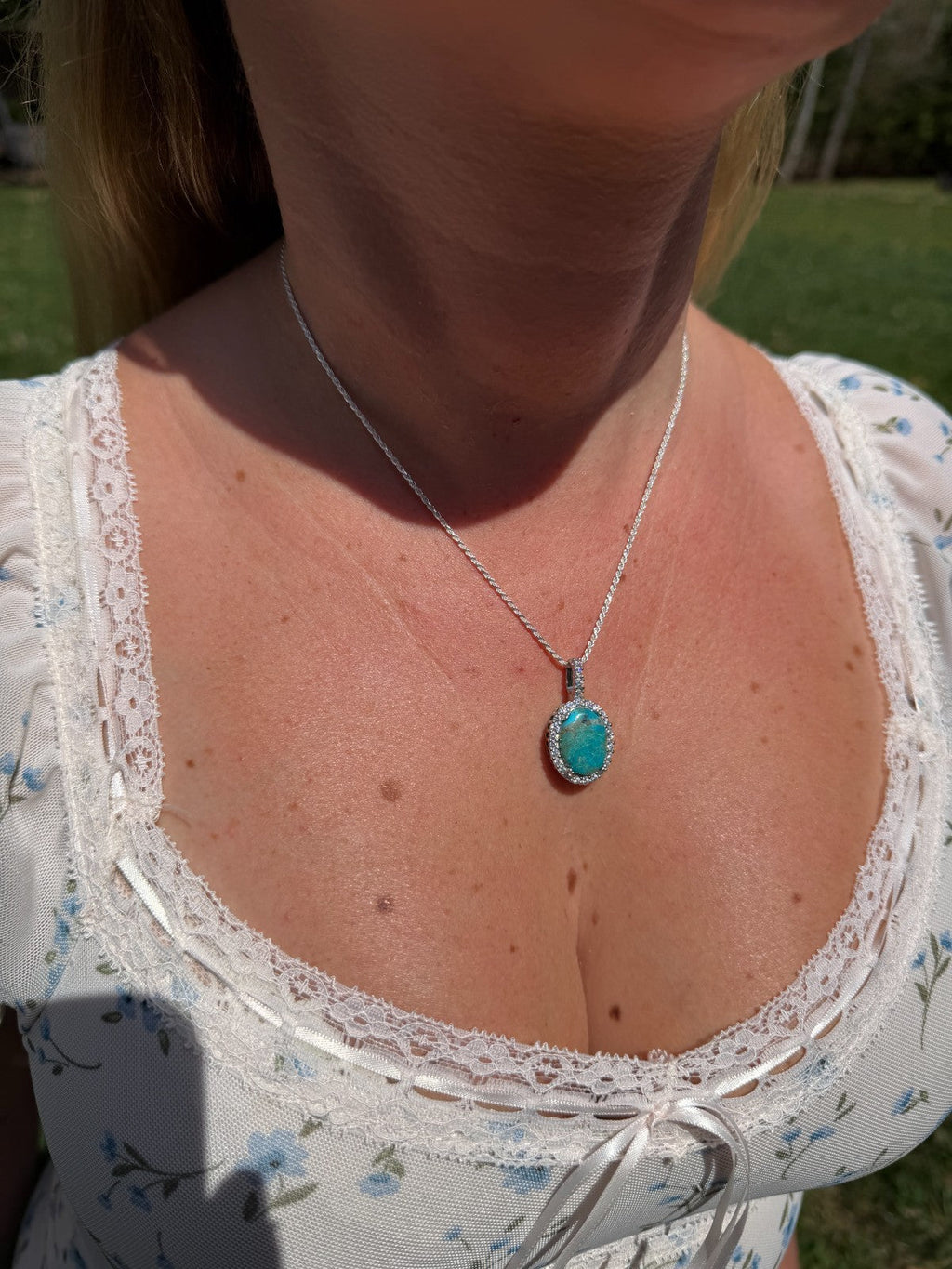 Moissanite Royalty Ocean Freeze Pendant | 925 Silver