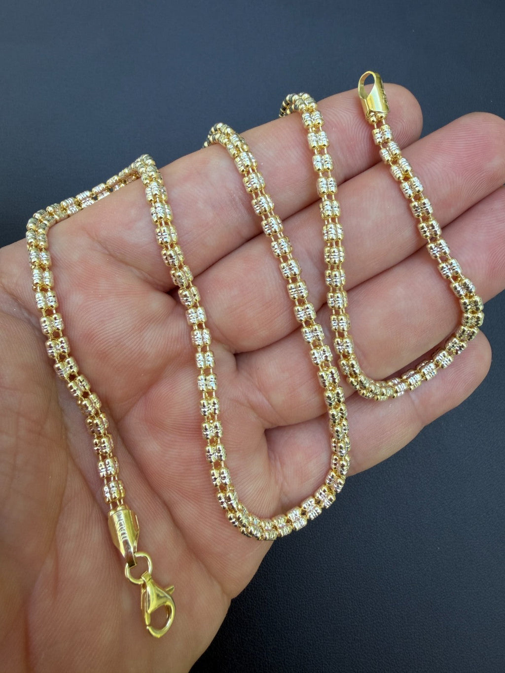 Ice Link Chain Necklace | 14k Gold Vermeil 925 Sterling Silver