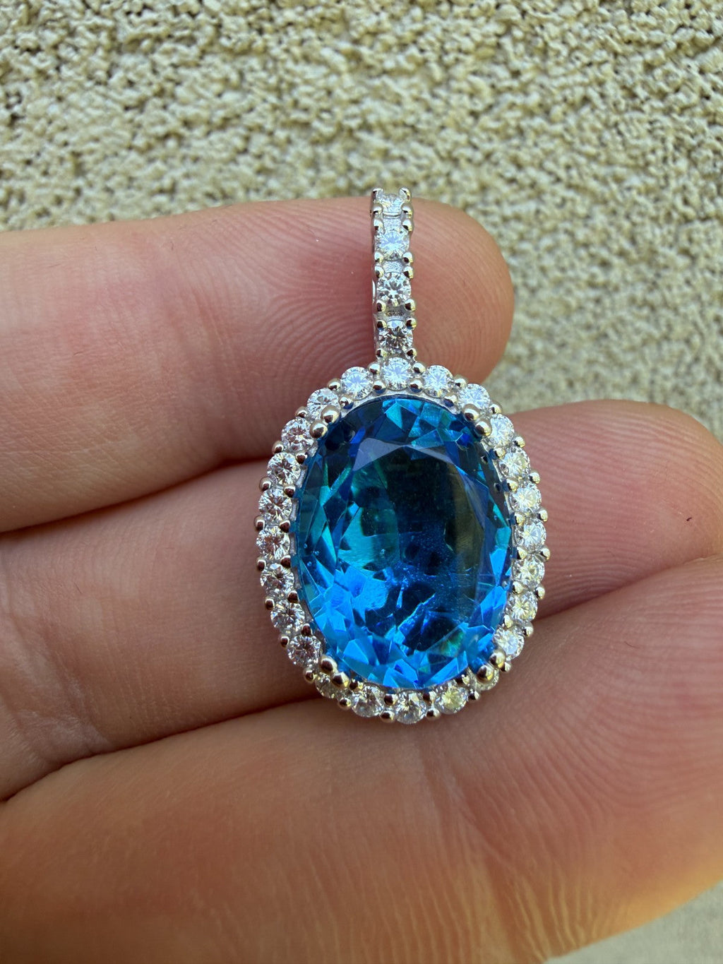 Moissanite Royalty Ocean Freeze Pendant | 925 Silver