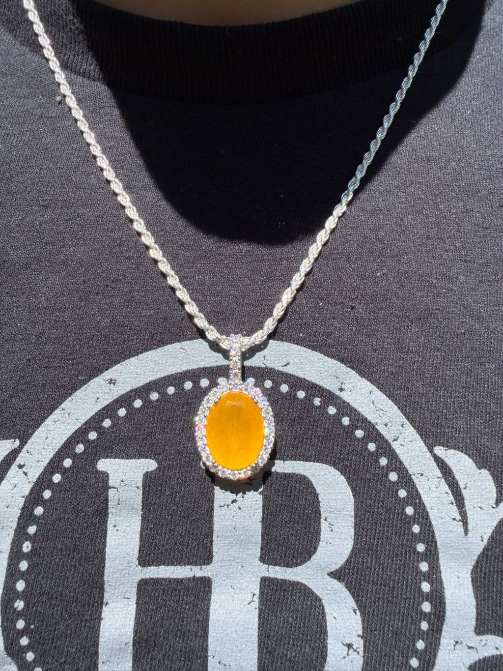 Moissanite Royalty Honey Pendant | 925 Silver