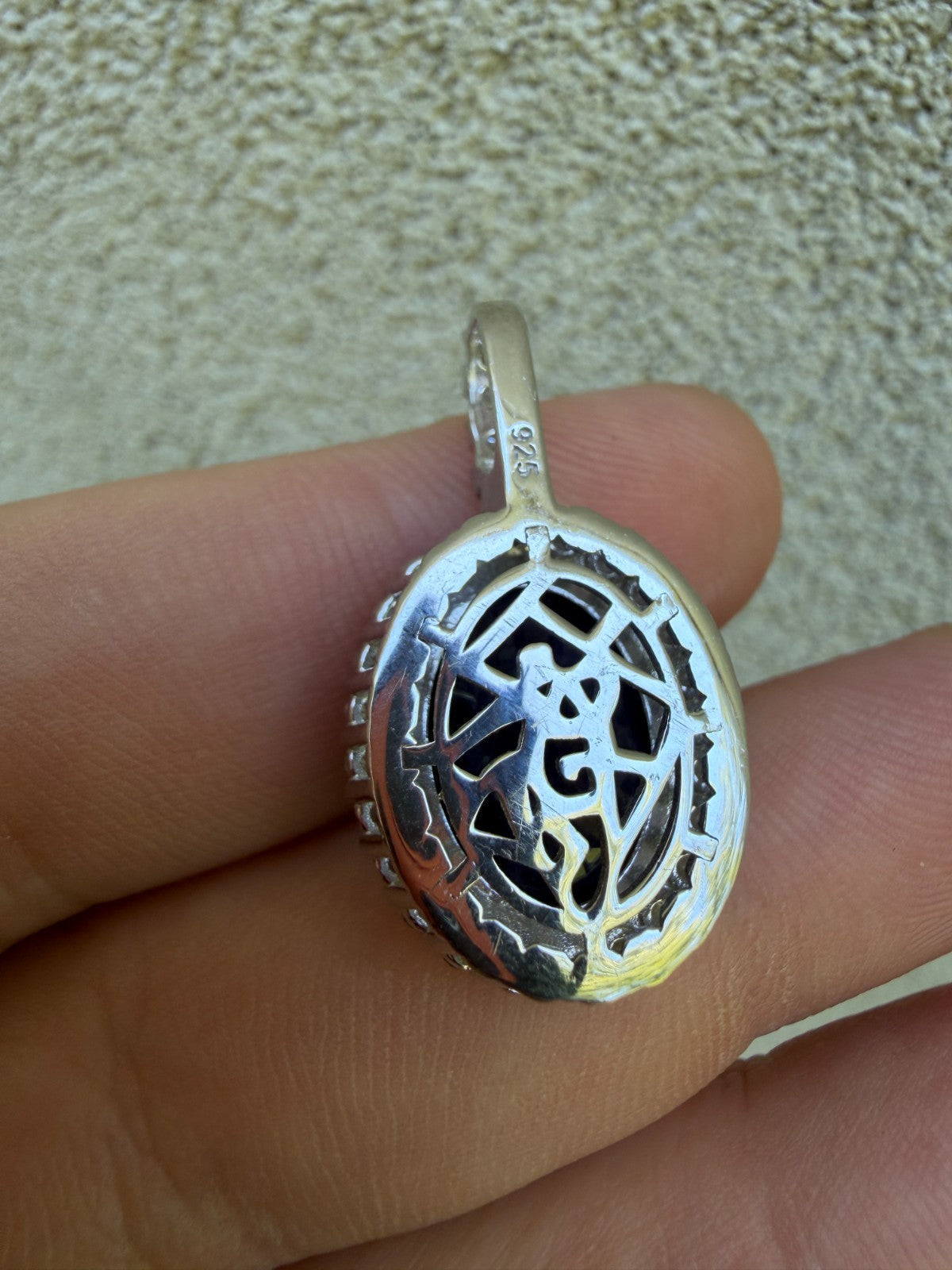 Moissanite Royalty Midnight Ocean Pendant | 925 Silver