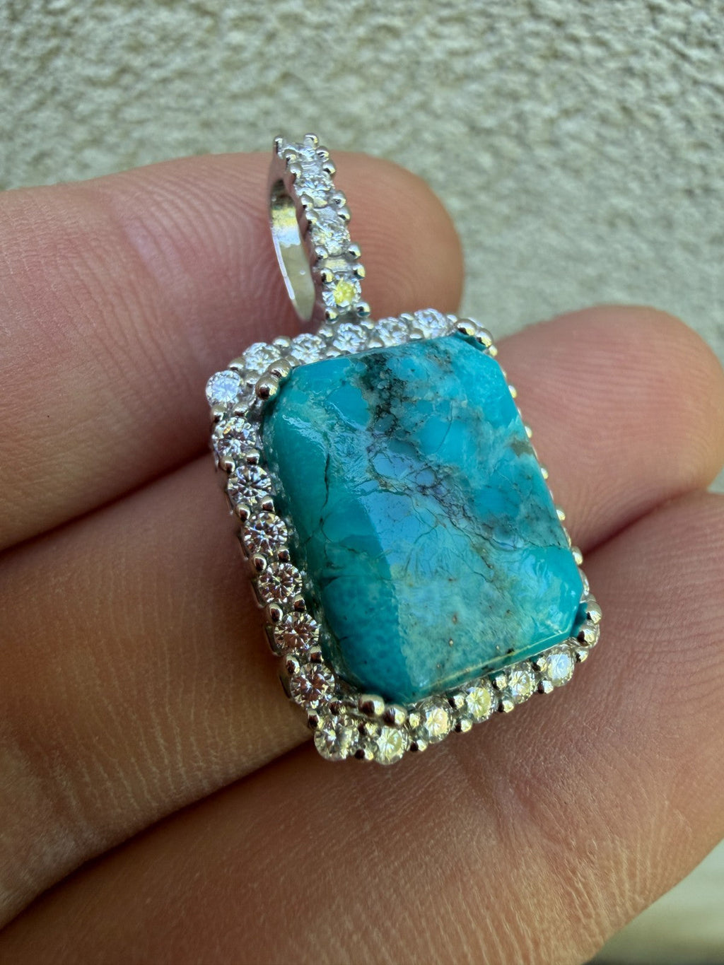 Moissanite Royalty Ocean Freeze Pendant | 925 Silver