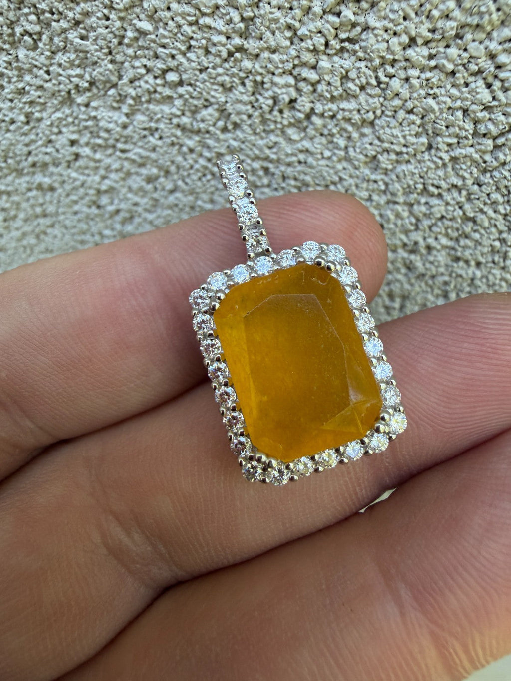 Moissanite Royalty Honey Pendant | 925 Silver