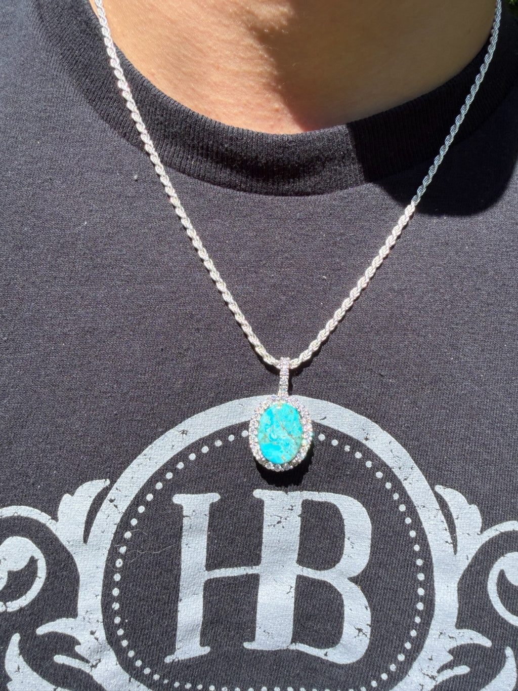 Moissanite Royalty Ocean Freeze Pendant | 925 Silver