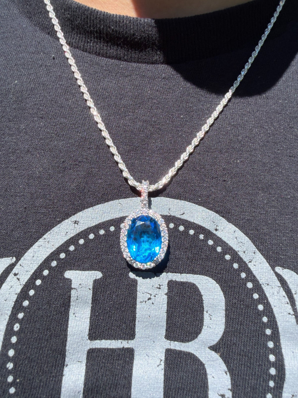 Moissanite Royalty Ocean Freeze Pendant | 925 Silver