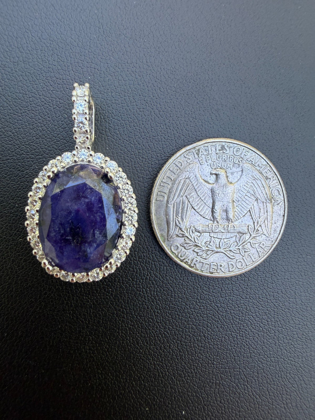 Moissanite Royalty Midnight Ocean Pendant | 925 Silver