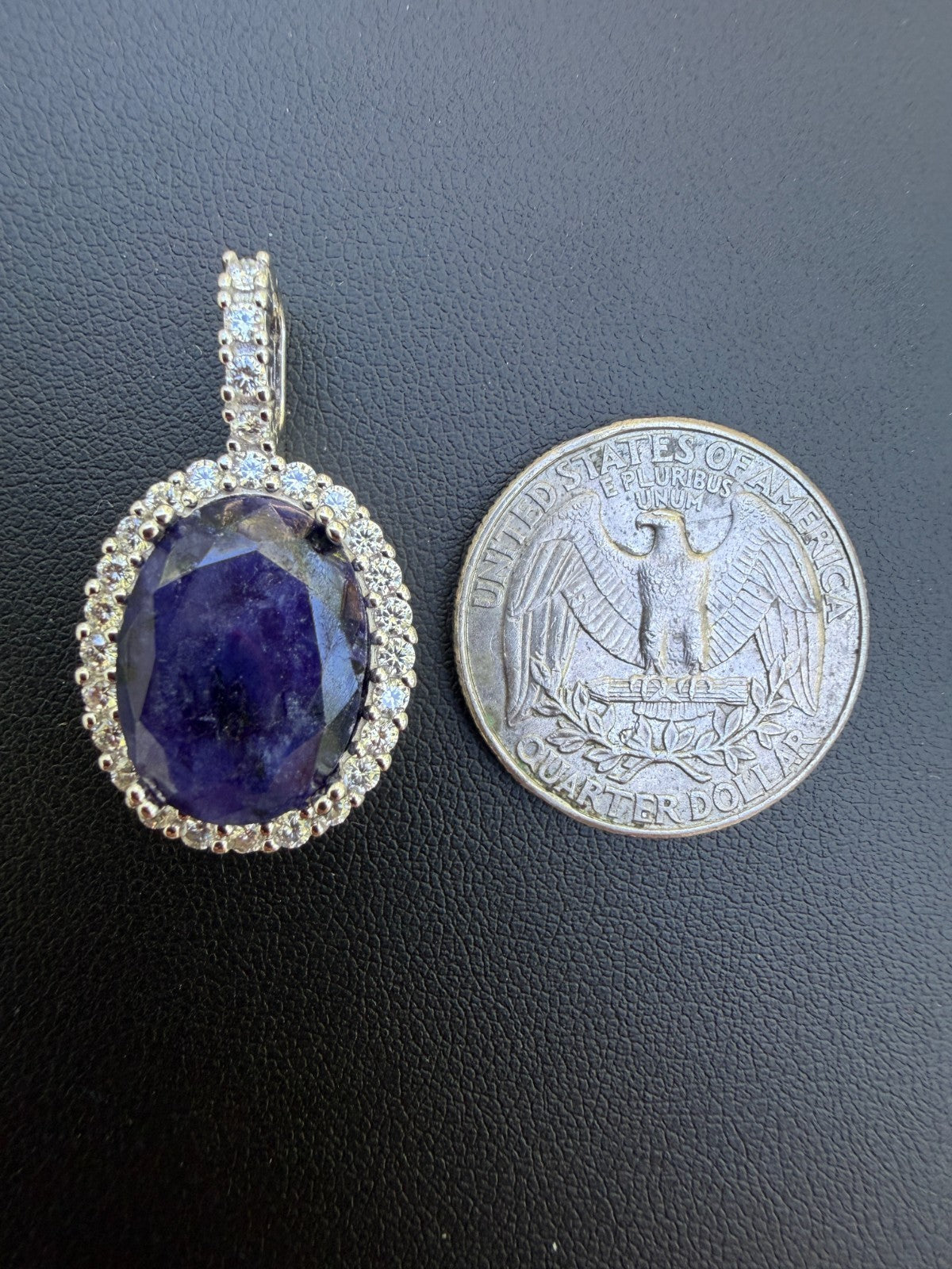 Moissanite Royalty Midnight Ocean Pendant | 925 Silver