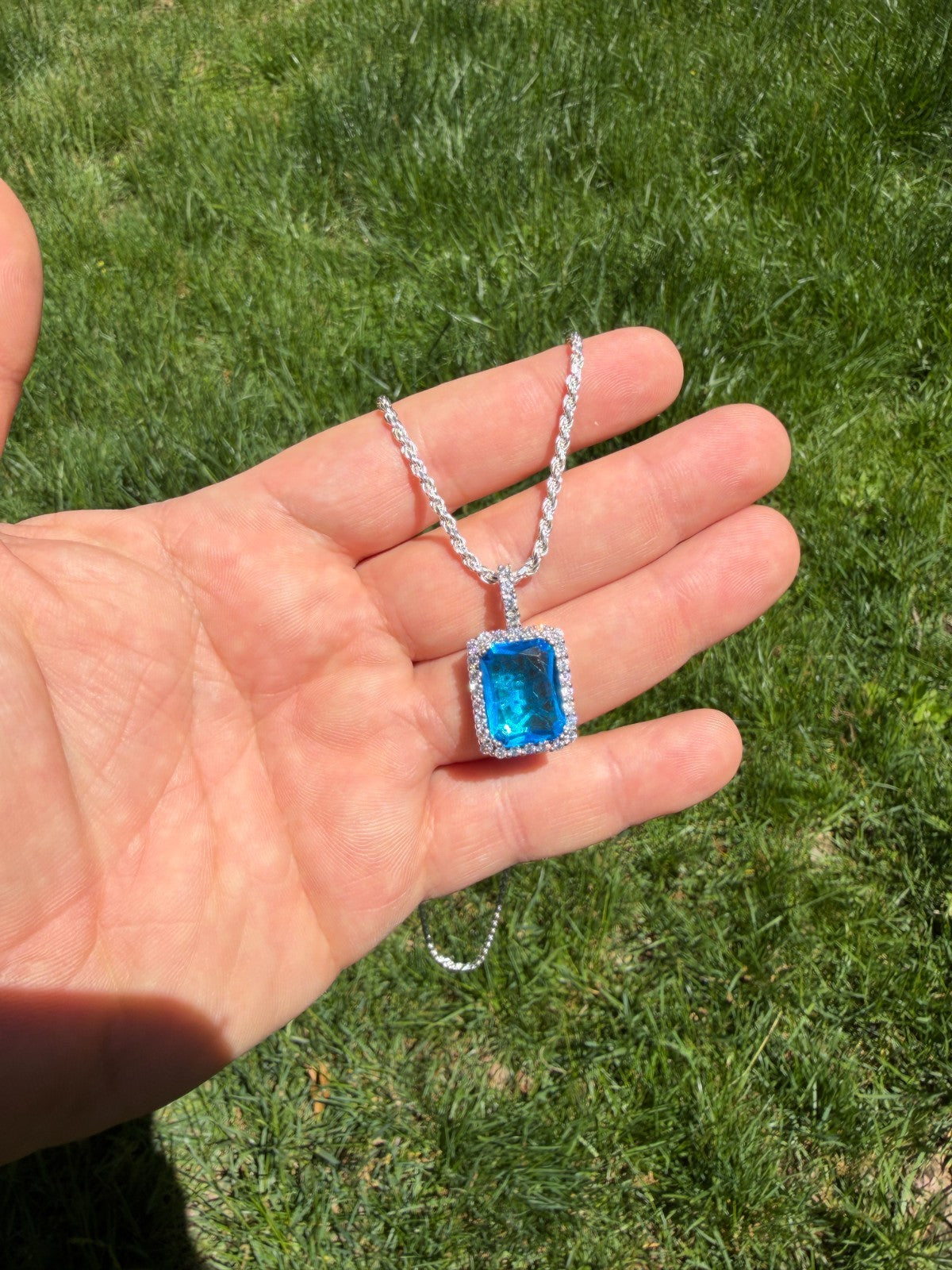Moissanite Royalty Ocean Freeze Pendant | 925 Silver