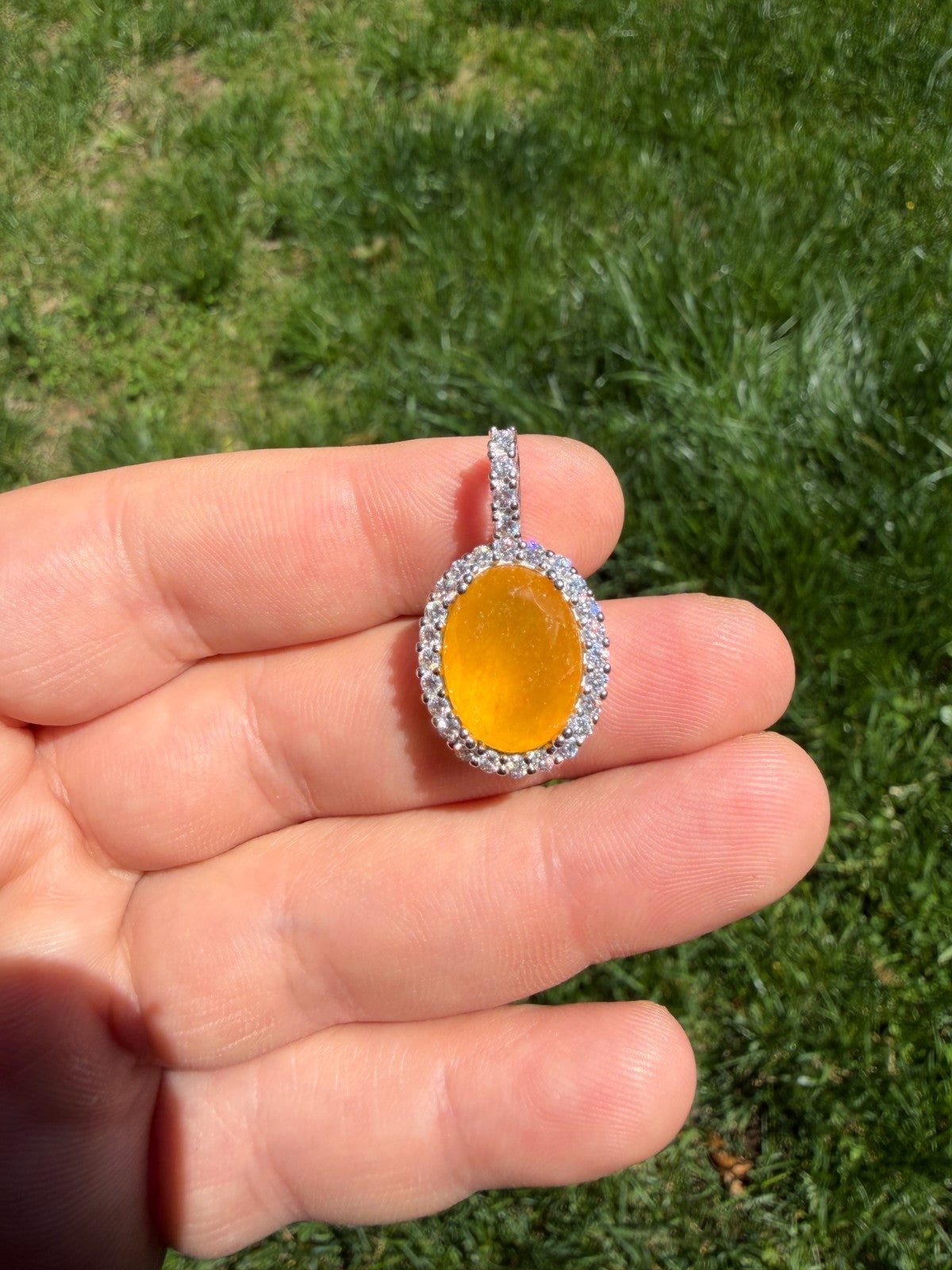 Moissanite Royalty Honey Pendant | 925 Silver