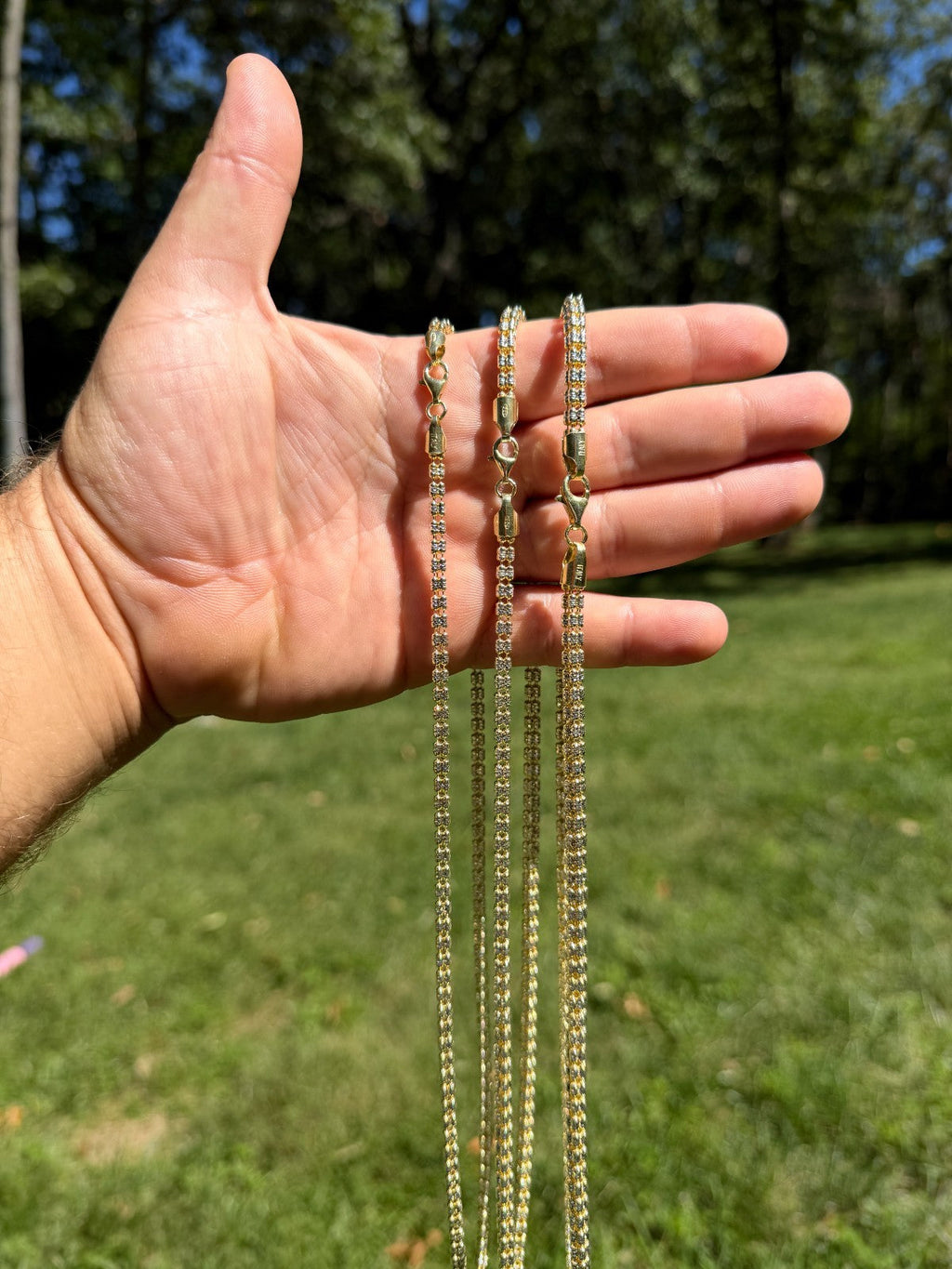 Ice Link Chain Necklace | 14k Gold Vermeil 925 Sterling Silver
