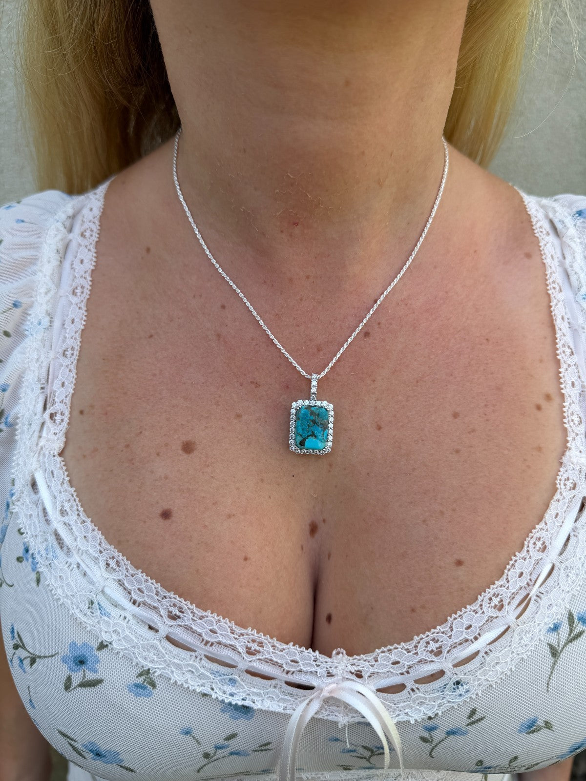 Moissanite Royalty Ocean Freeze Pendant | 925 Silver