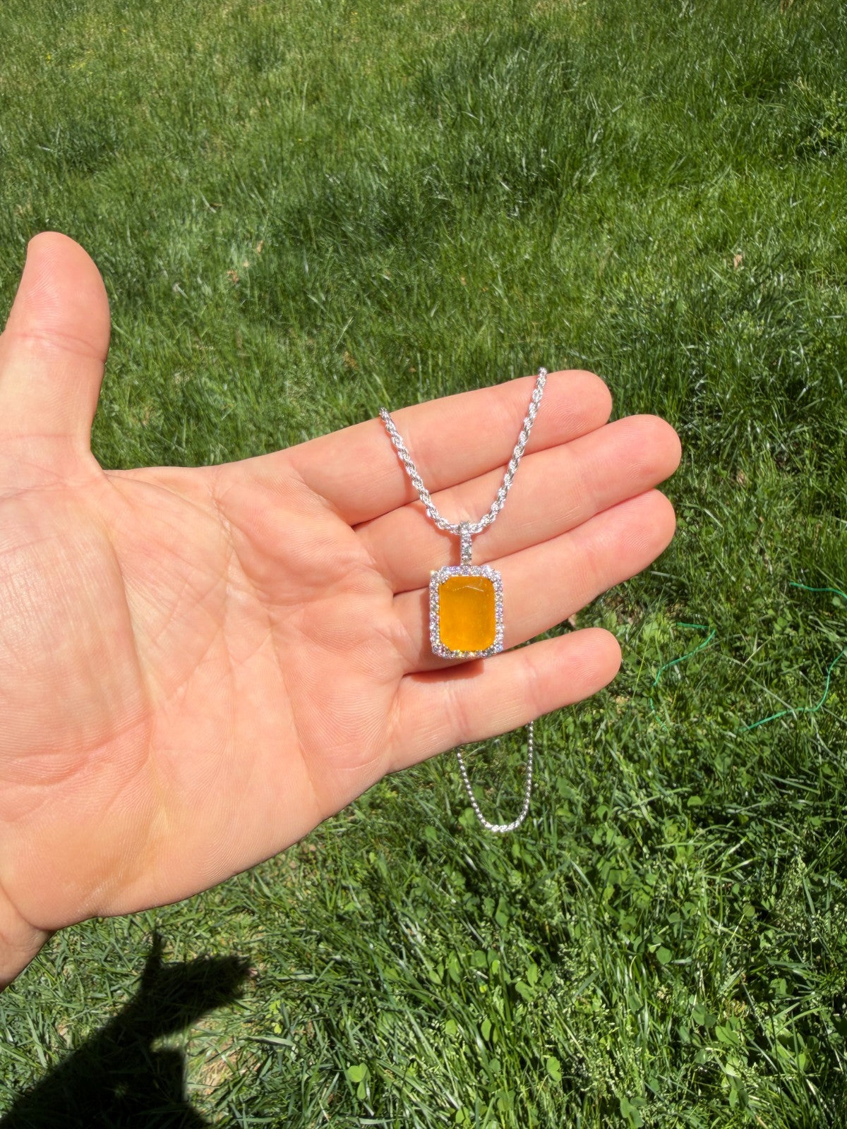 Moissanite Royalty Honey Pendant | 925 Silver
