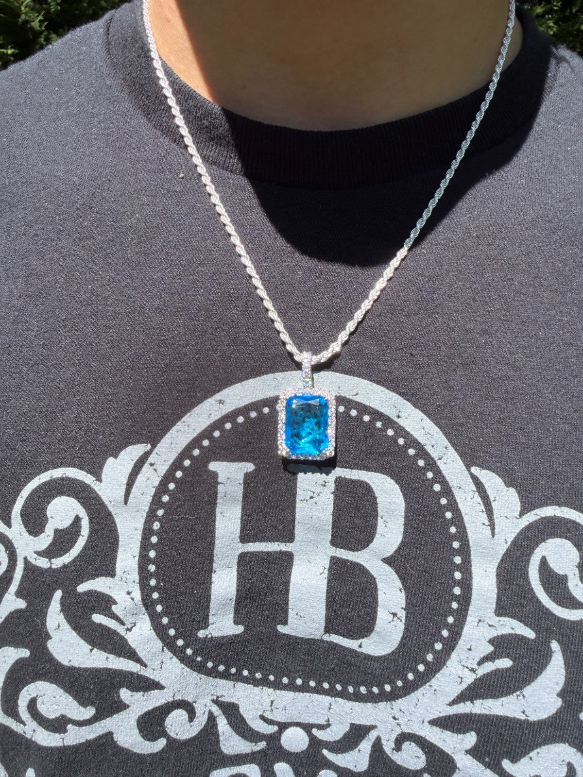 Moissanite Royalty Ocean Freeze Pendant | 925 Silver
