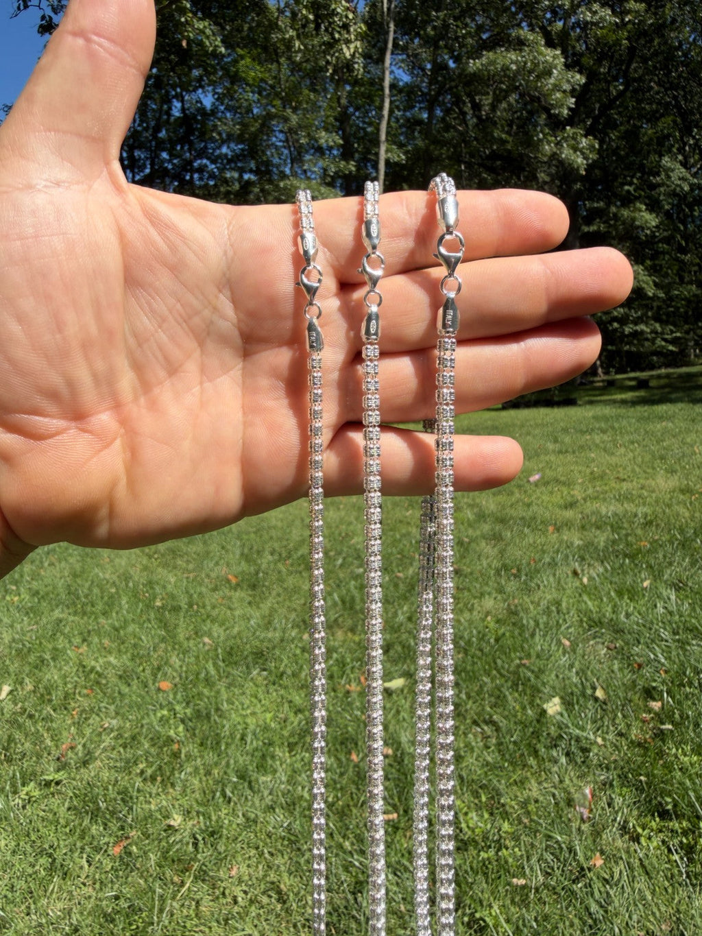 Ice Link Chain Necklace | 925 Sterling Silver