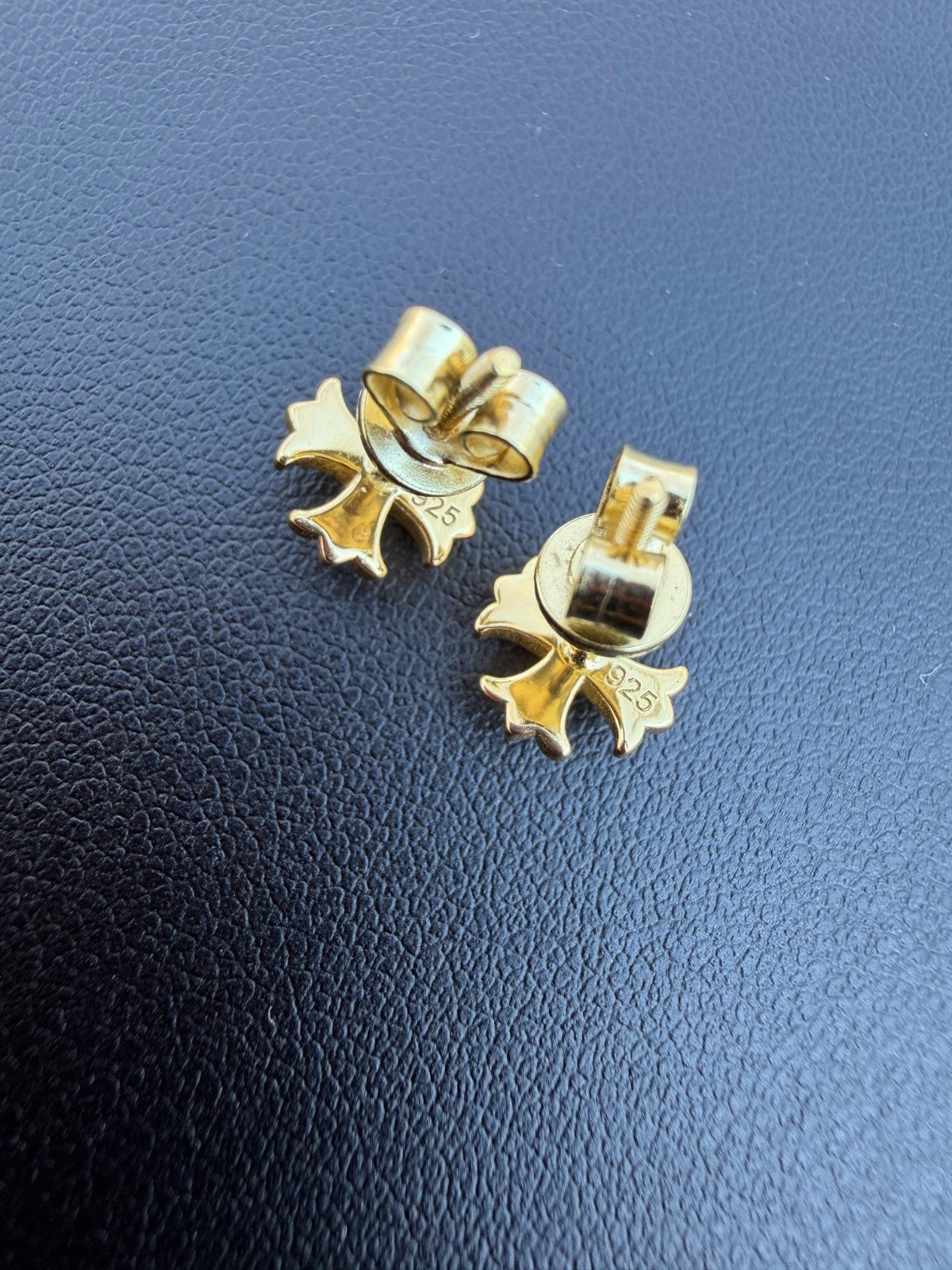 Hearts Of Chrome Cross Earrings | 14k Gold Vermeil 925 Silver
