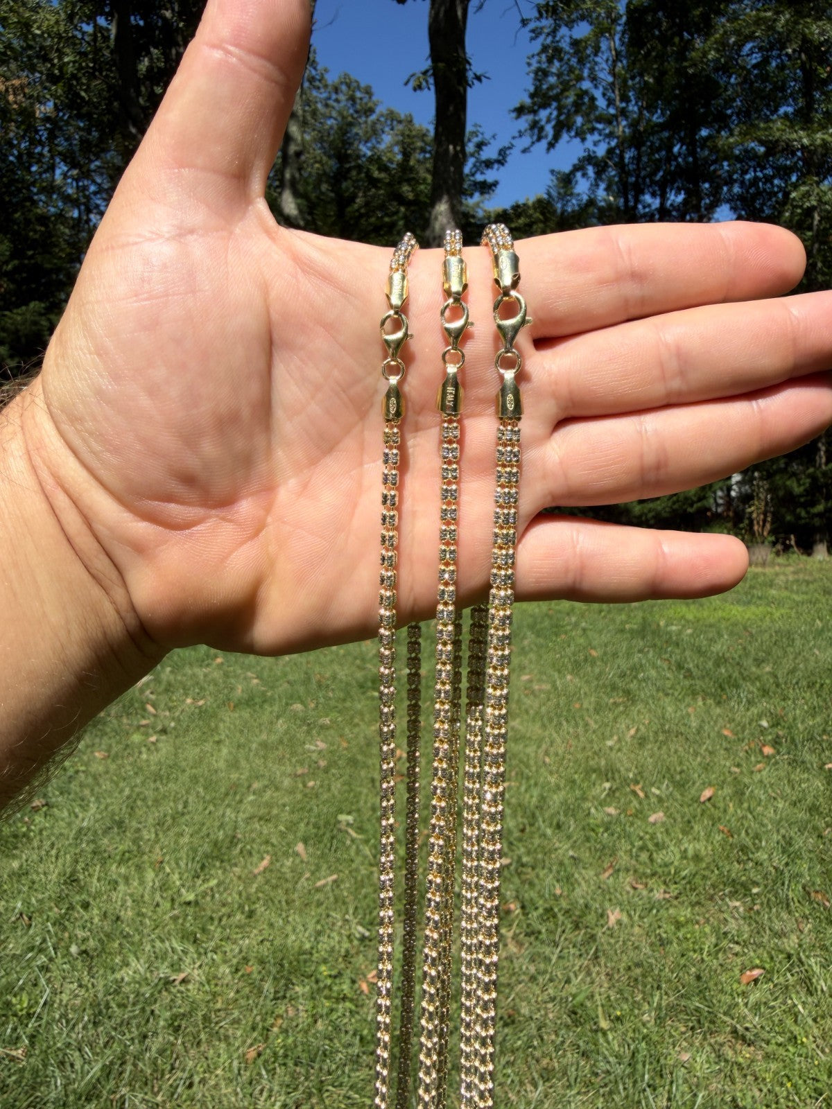 Ice Link Chain Necklace | 14k Gold Vermeil 925 Sterling Silver