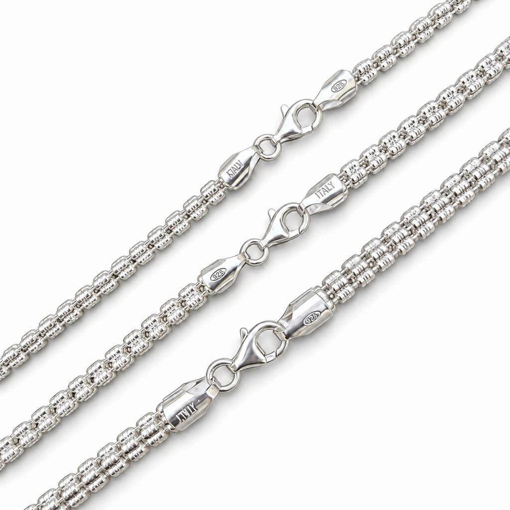 Ice Link Chain Necklace | 925 Sterling Silver