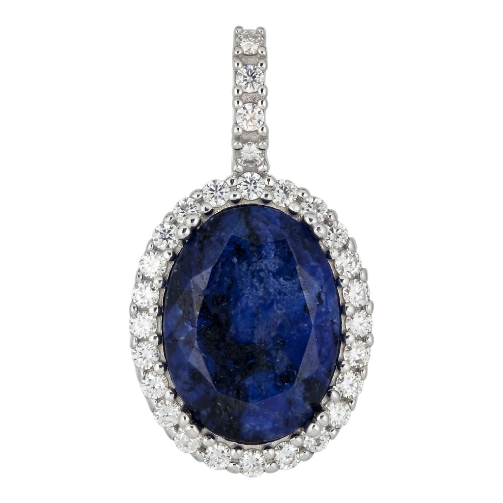 Moissanite Royalty Midnight Ocean Pendant | 925 Silver