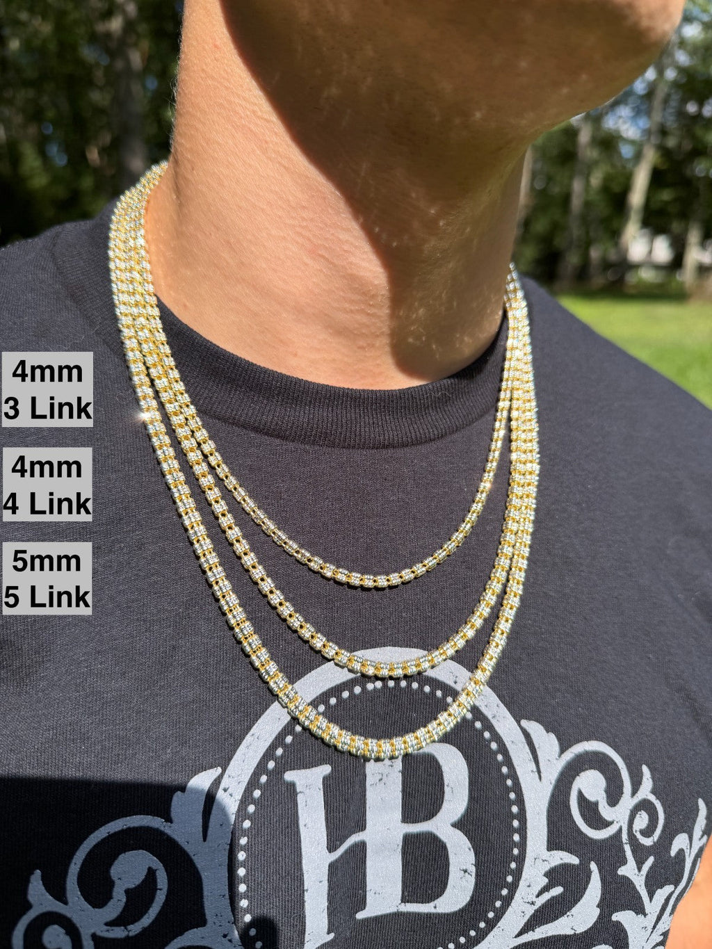 Ice Link Chain Necklace | 14k Gold Vermeil 925 Sterling Silver