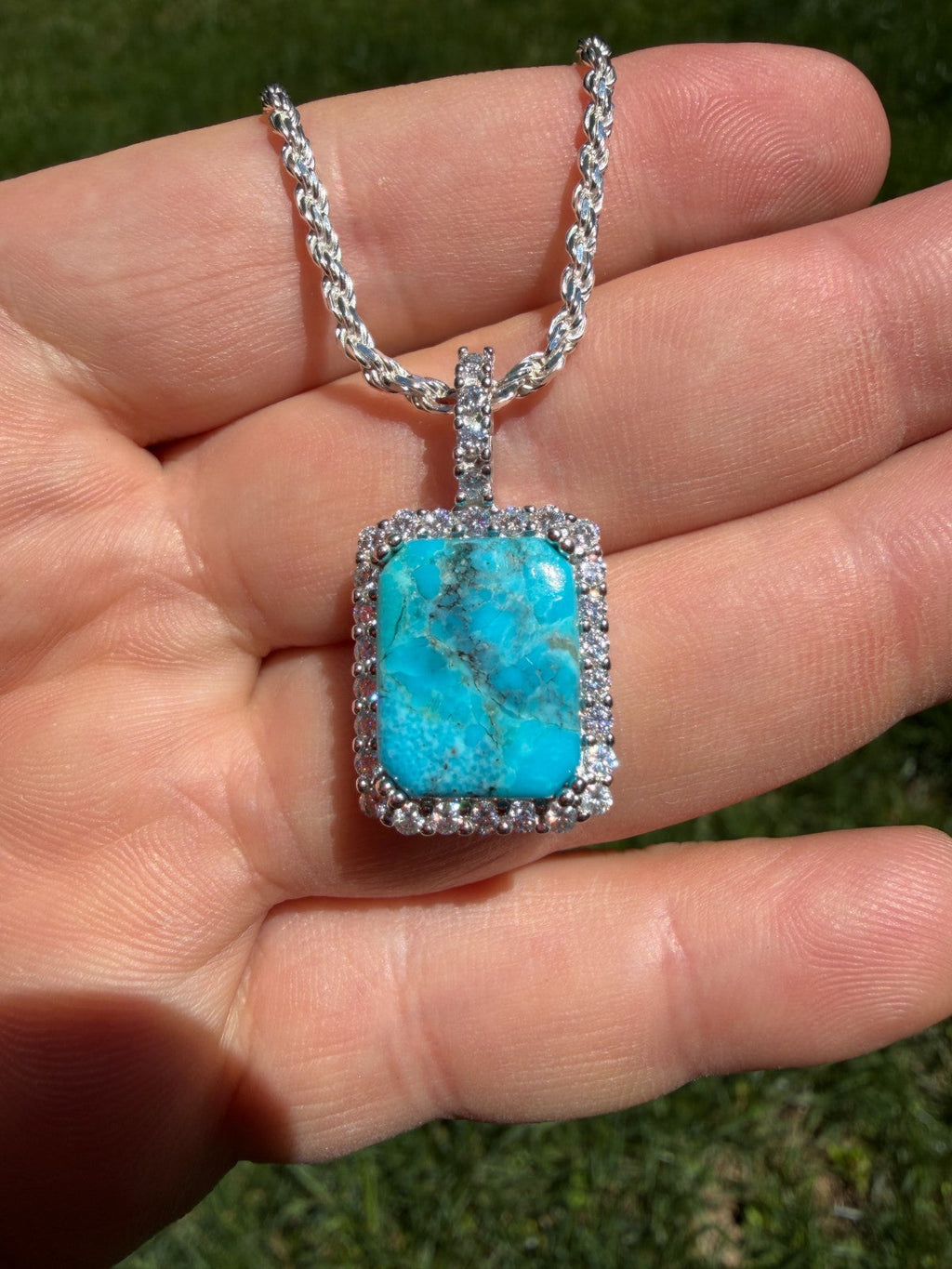Moissanite Royalty Ocean Freeze Pendant | 925 Silver