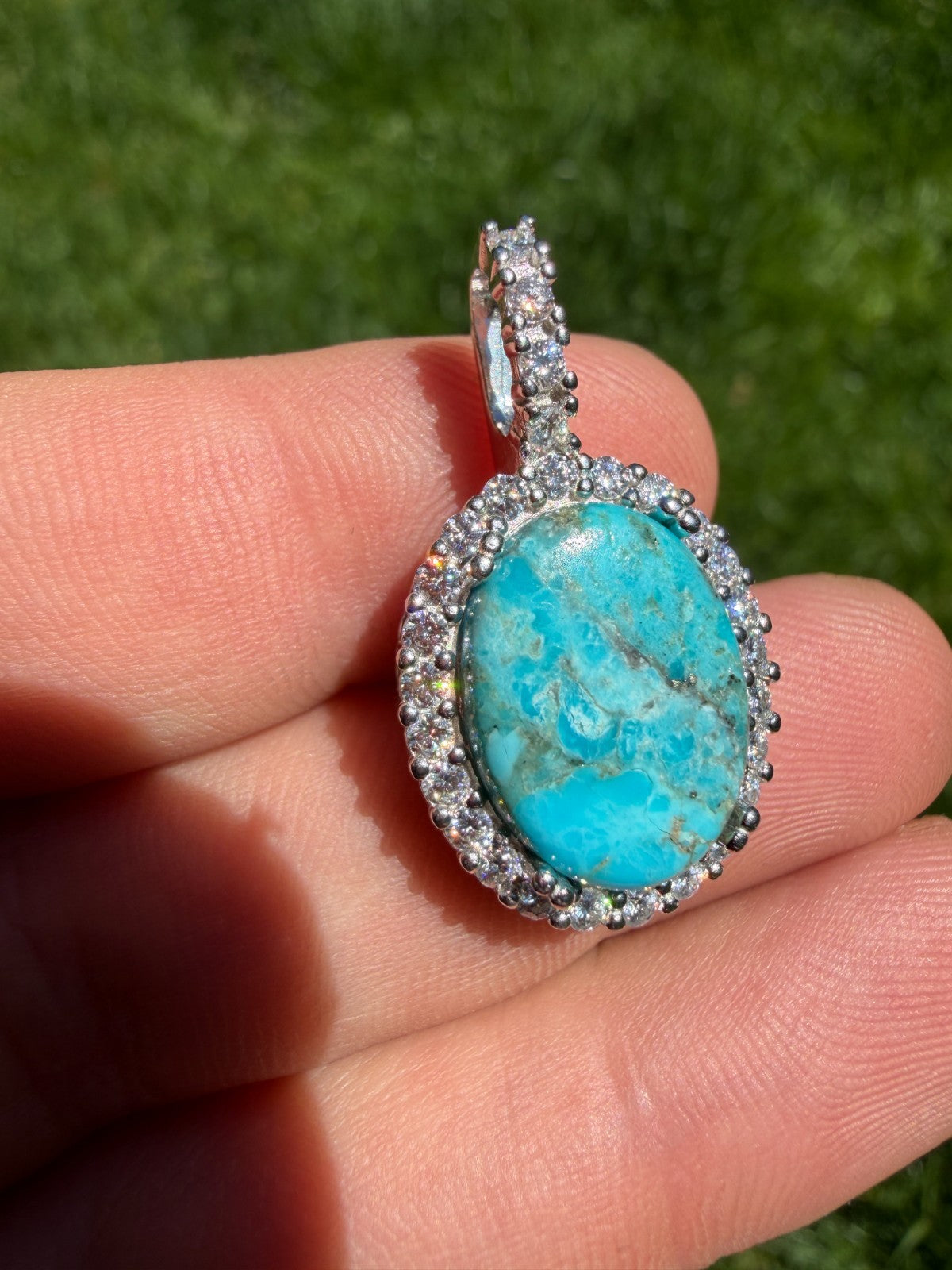 Moissanite Royalty Ocean Freeze Pendant | 925 Silver