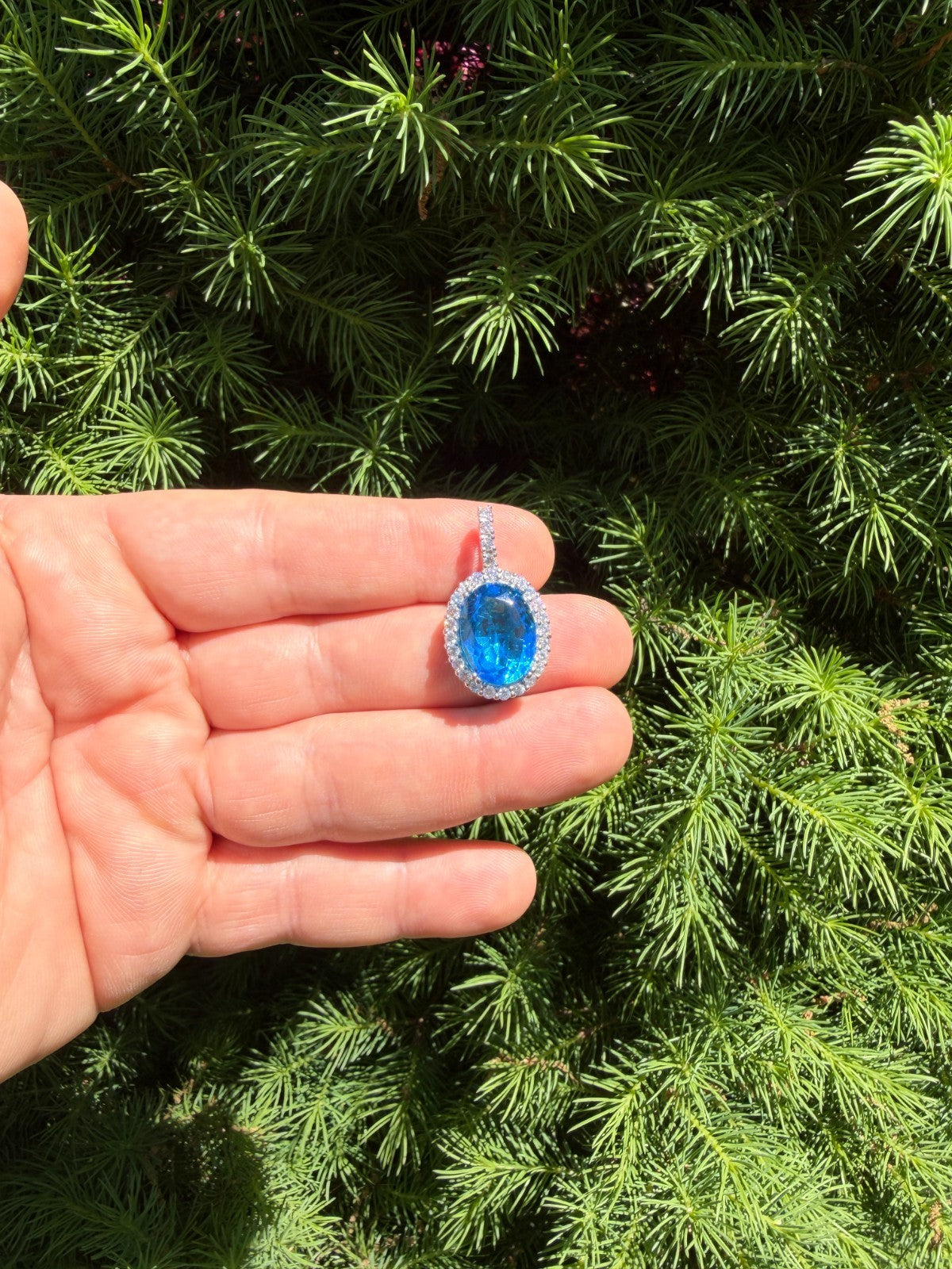 Moissanite Royalty Ocean Freeze Pendant | 925 Silver