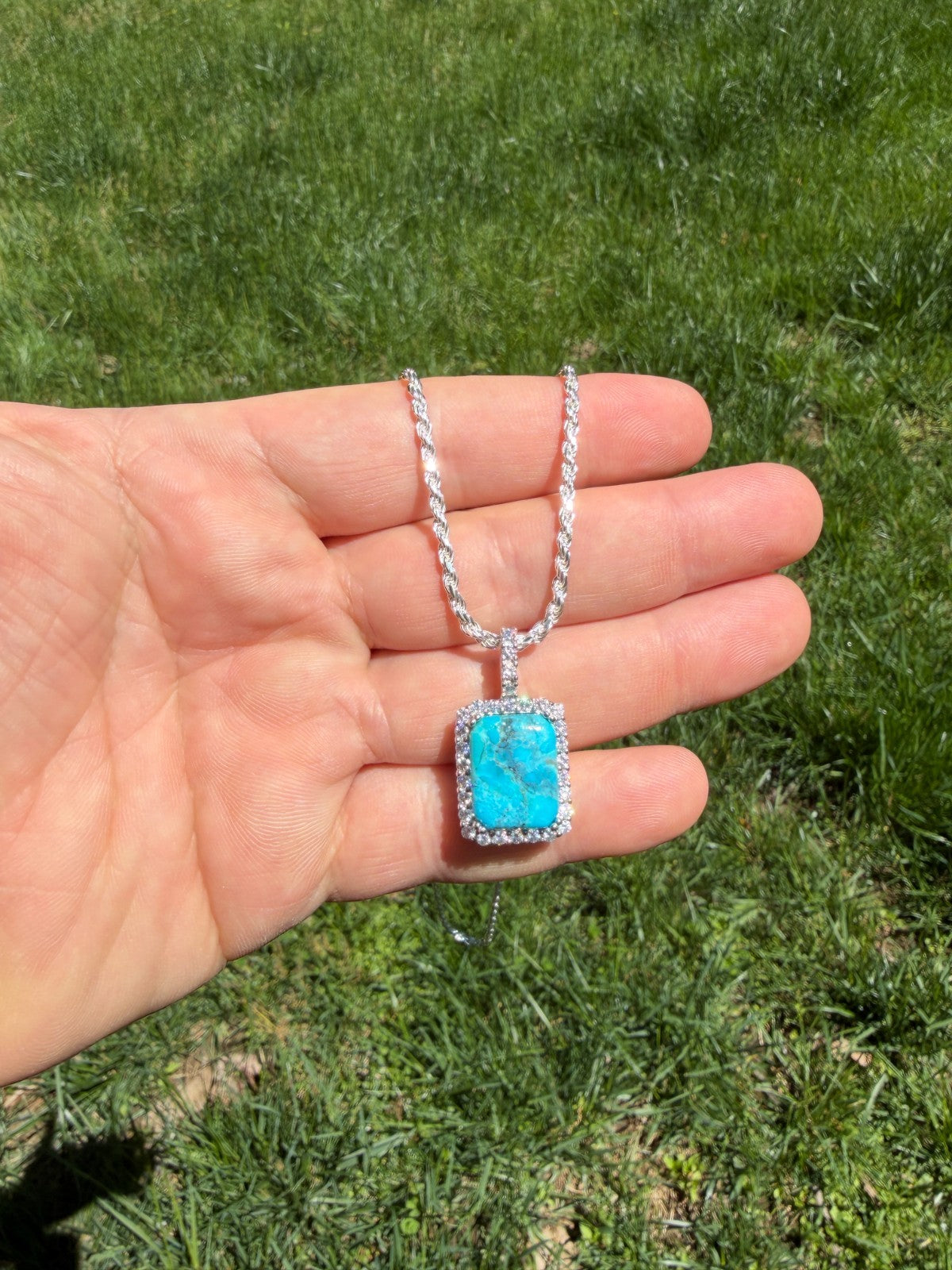 Moissanite Royalty Ocean Freeze Pendant | 925 Silver