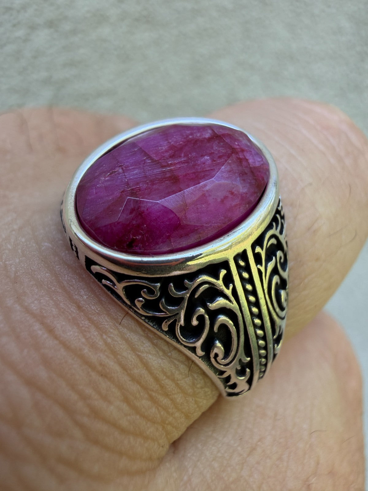 Columbian King Ring | 925 Silver Oxidized