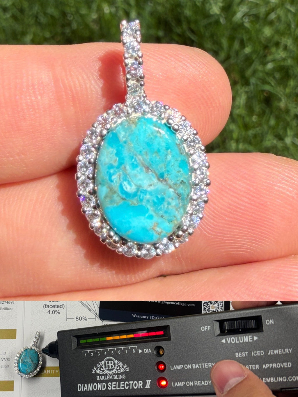 Moissanite Royalty Ocean Freeze Pendant | 925 Silver