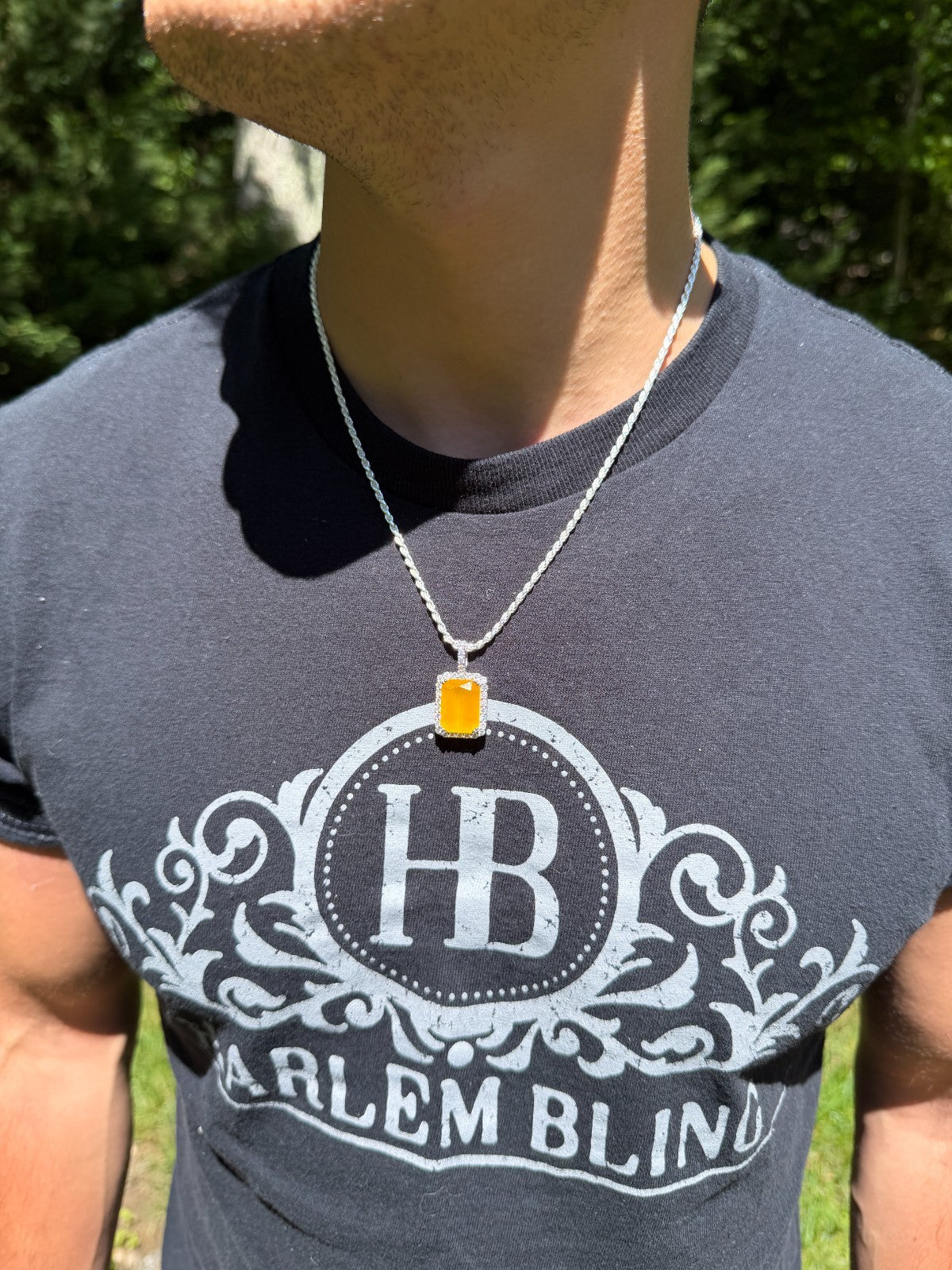 Moissanite Royalty Honey Pendant | 925 Silver