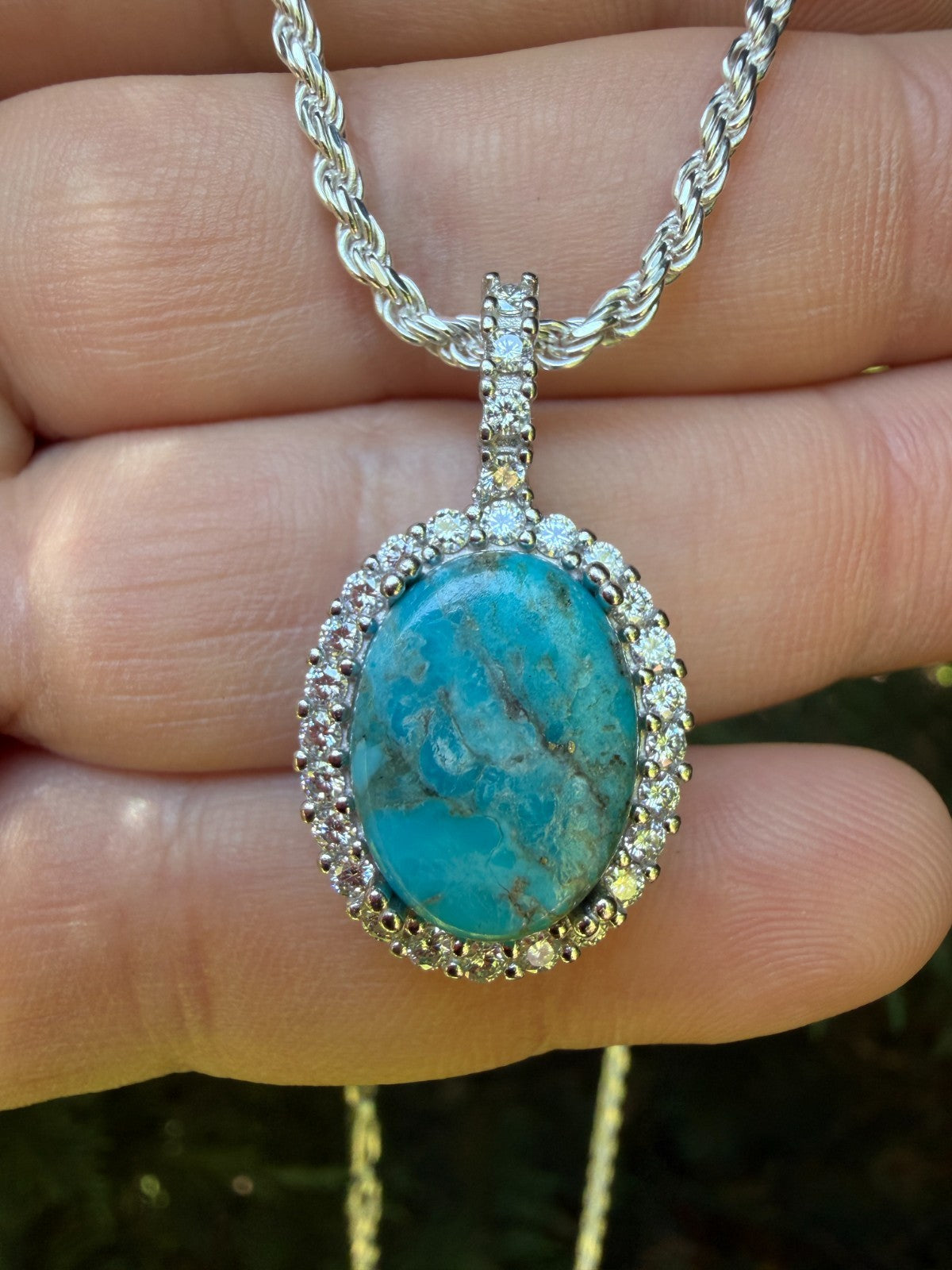 Moissanite Royalty Ocean Freeze Pendant | 925 Silver