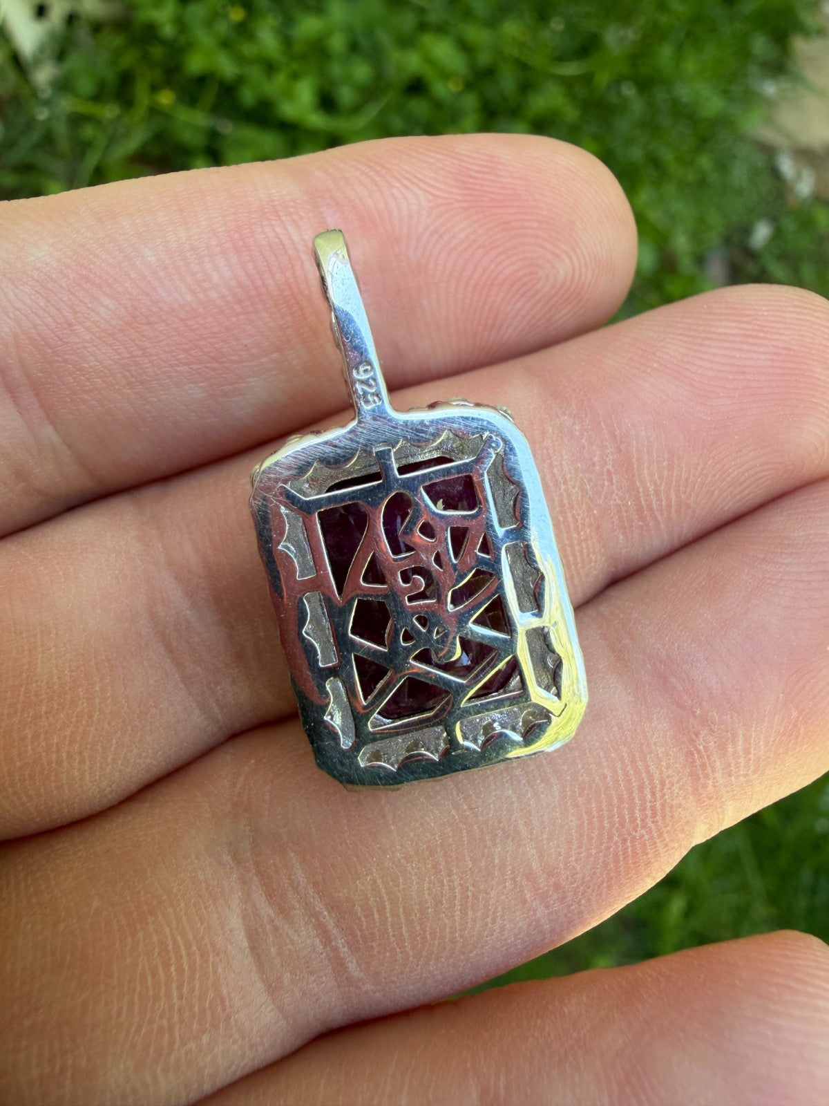 Moissanite Royalty Red Ruby Pendant | 925 Silver