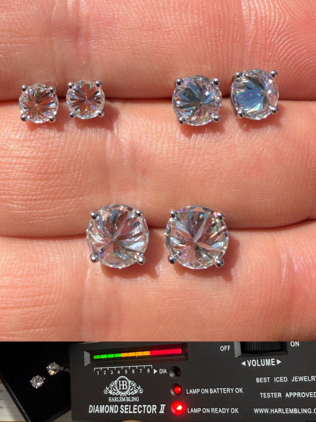 Moissanite Upside Down Reverse Set Pushback Stud Earrings | 925 Silver
