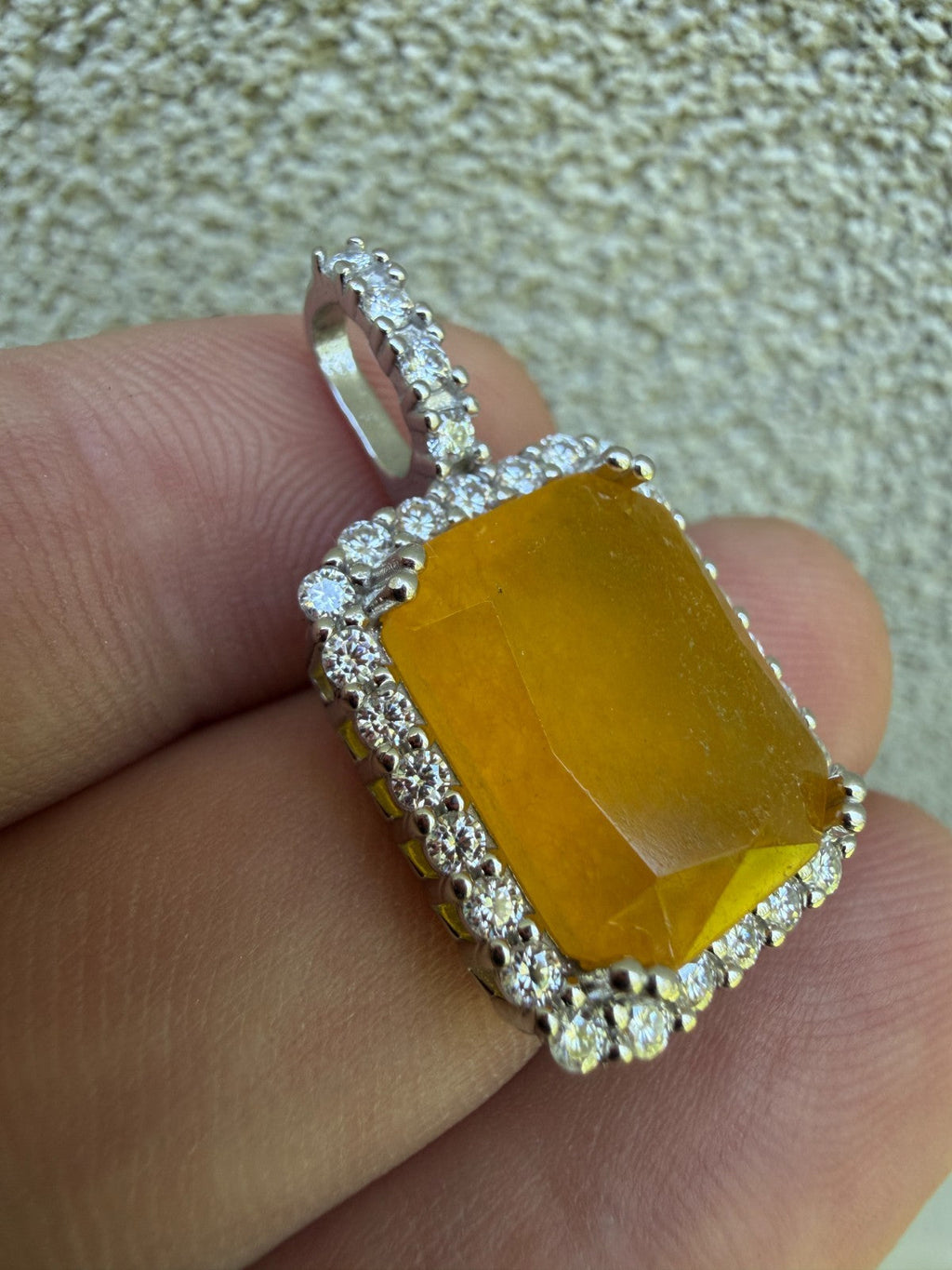 Moissanite Royalty Honey Pendant | 925 Silver