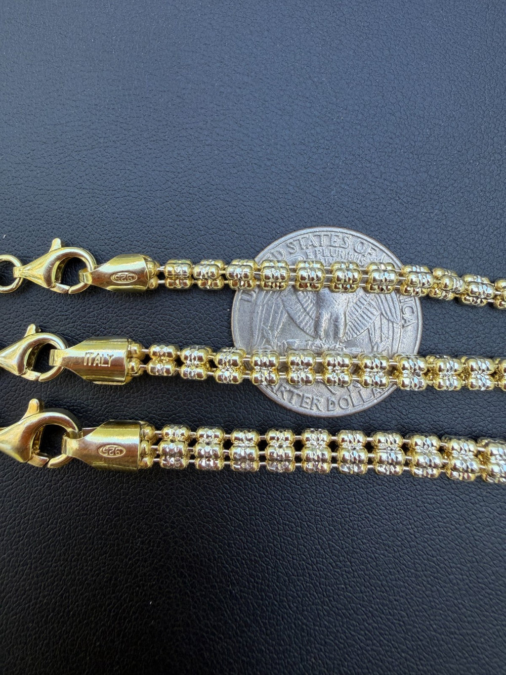 Ice Link Chain Necklace | 14k Gold Vermeil 925 Sterling Silver