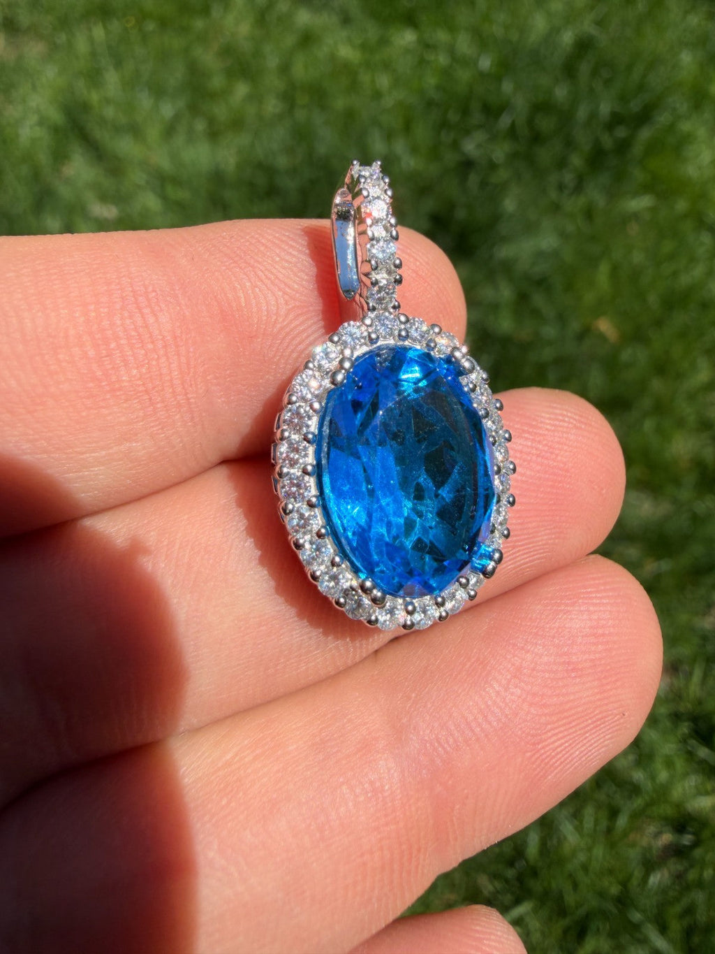 Moissanite Royalty Ocean Freeze Pendant | 925 Silver