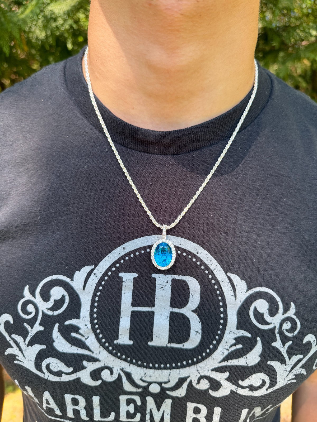 Moissanite Royalty Ocean Freeze Pendant | 925 Silver