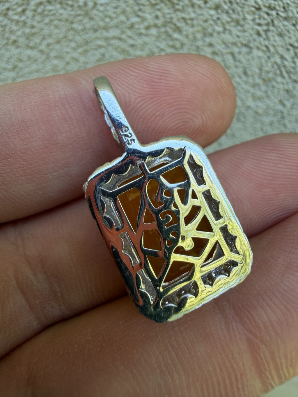 Moissanite Royalty Honey Pendant | 925 Silver