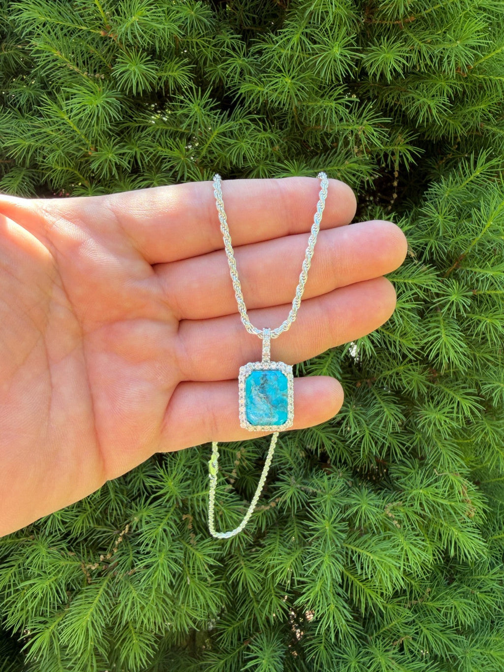 Moissanite Royalty Ocean Freeze Pendant | 925 Silver