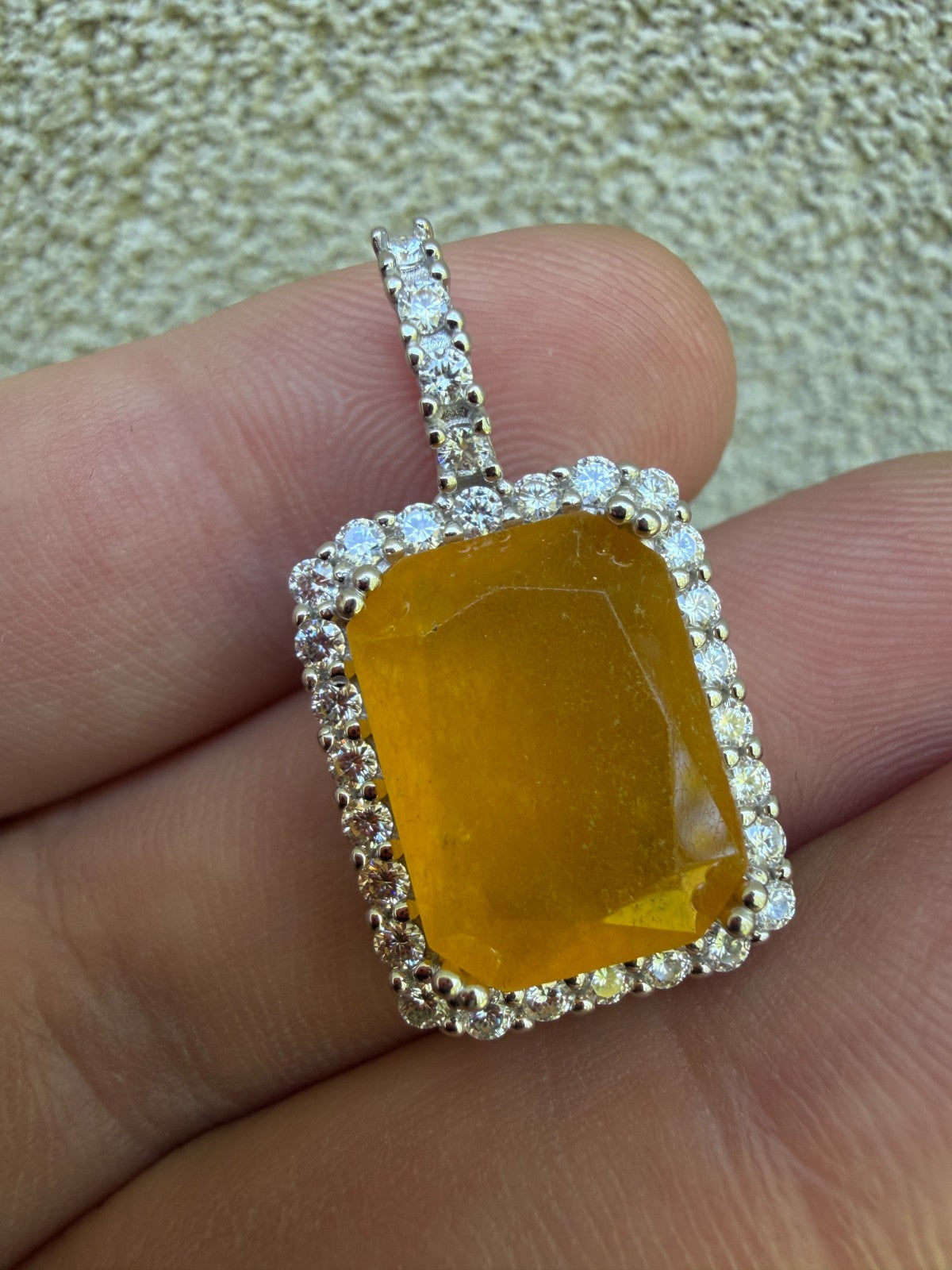 Moissanite Royalty Honey Pendant | 925 Silver