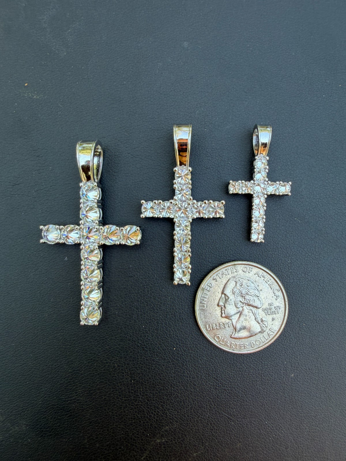 Moissanite Upside Down Setting Tennis Cross | 925 Silver