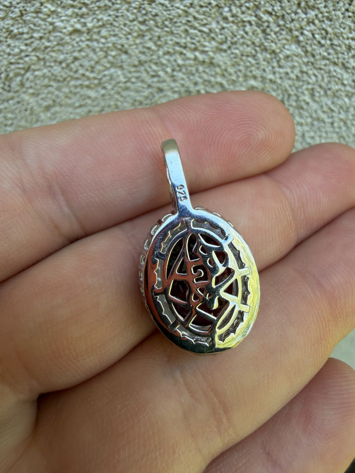 Moissanite Royalty Red Ruby Pendant | 925 Silver